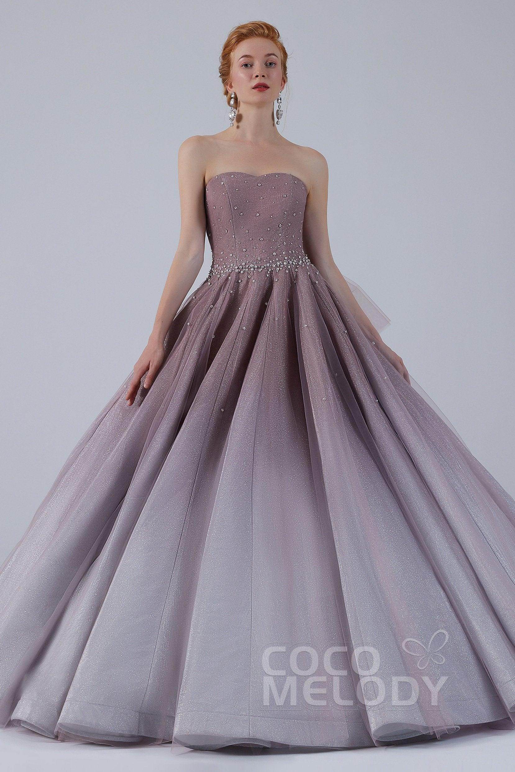 Ball Gown Floor Length Compound Ombre Wedding Dress CW2141 - COCOMELODY